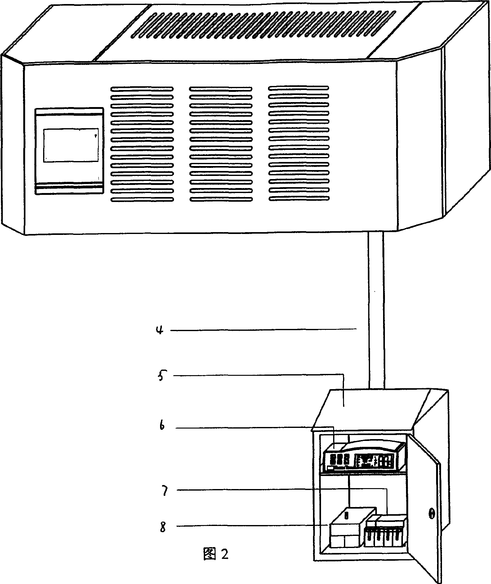 Internal unit and external unit integrated wind-cooled refrigerating automobile, container, mobile refrigeratory refrigerating unit