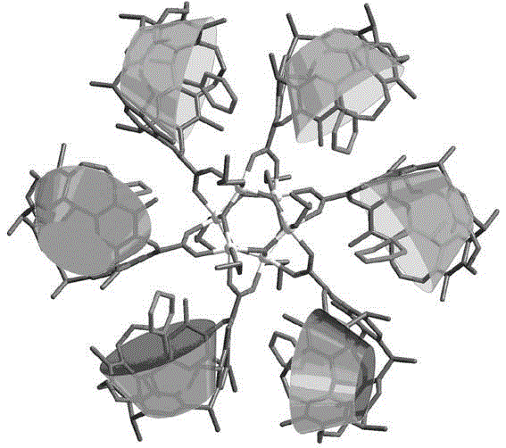 Paddle wheel-shaped tin oxygen cluster complex composed of drum-shaped Sn6O6 and carboxyl calixarene and preparation method thereof