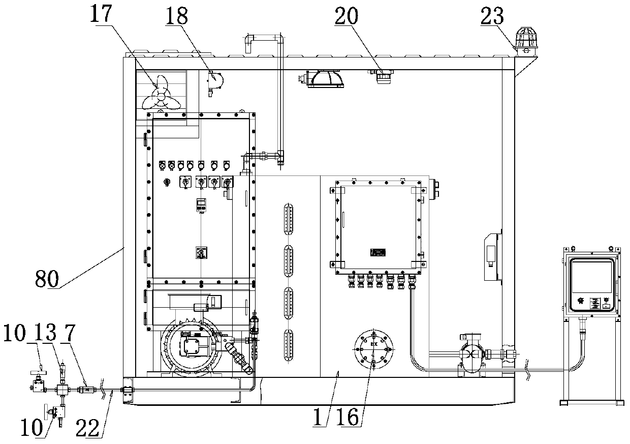 Oil field gas well annular pressure automatic monitoring equipment