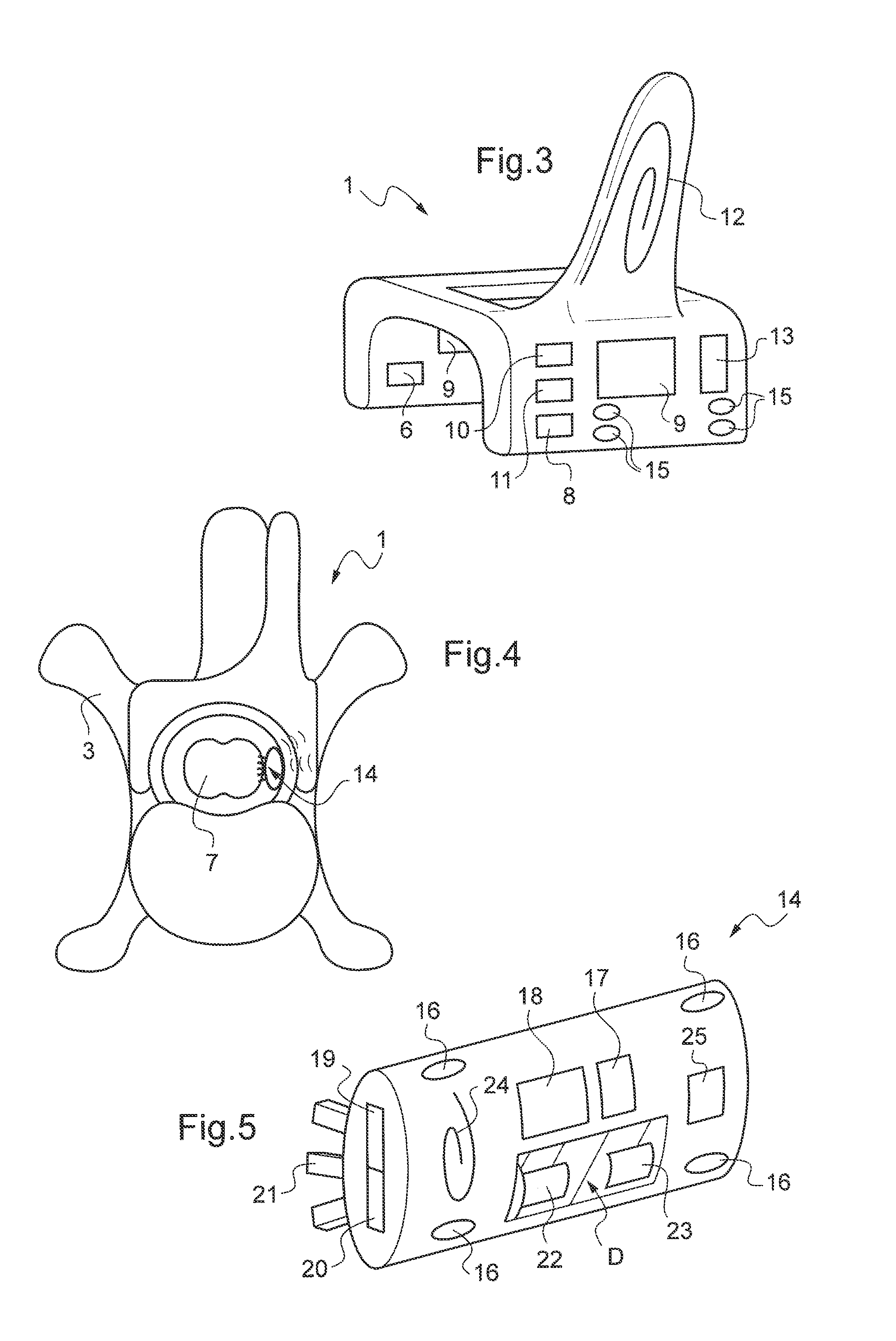 Device for measuring the activity of the spinal cord of a vertebra