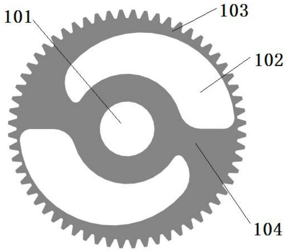 Gear mechanics metamaterial with elastic parameters continuously adjustable in large range