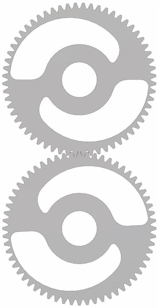 Gear mechanics metamaterial with elastic parameters continuously adjustable in large range