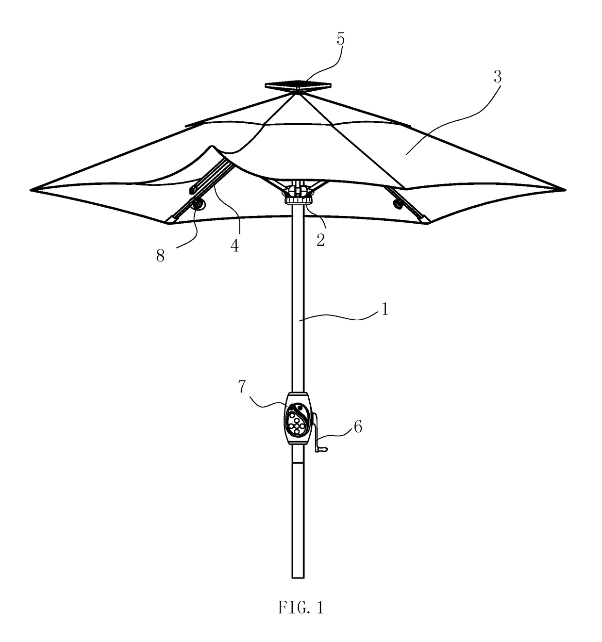 Umbrella with a bluetooth sound device