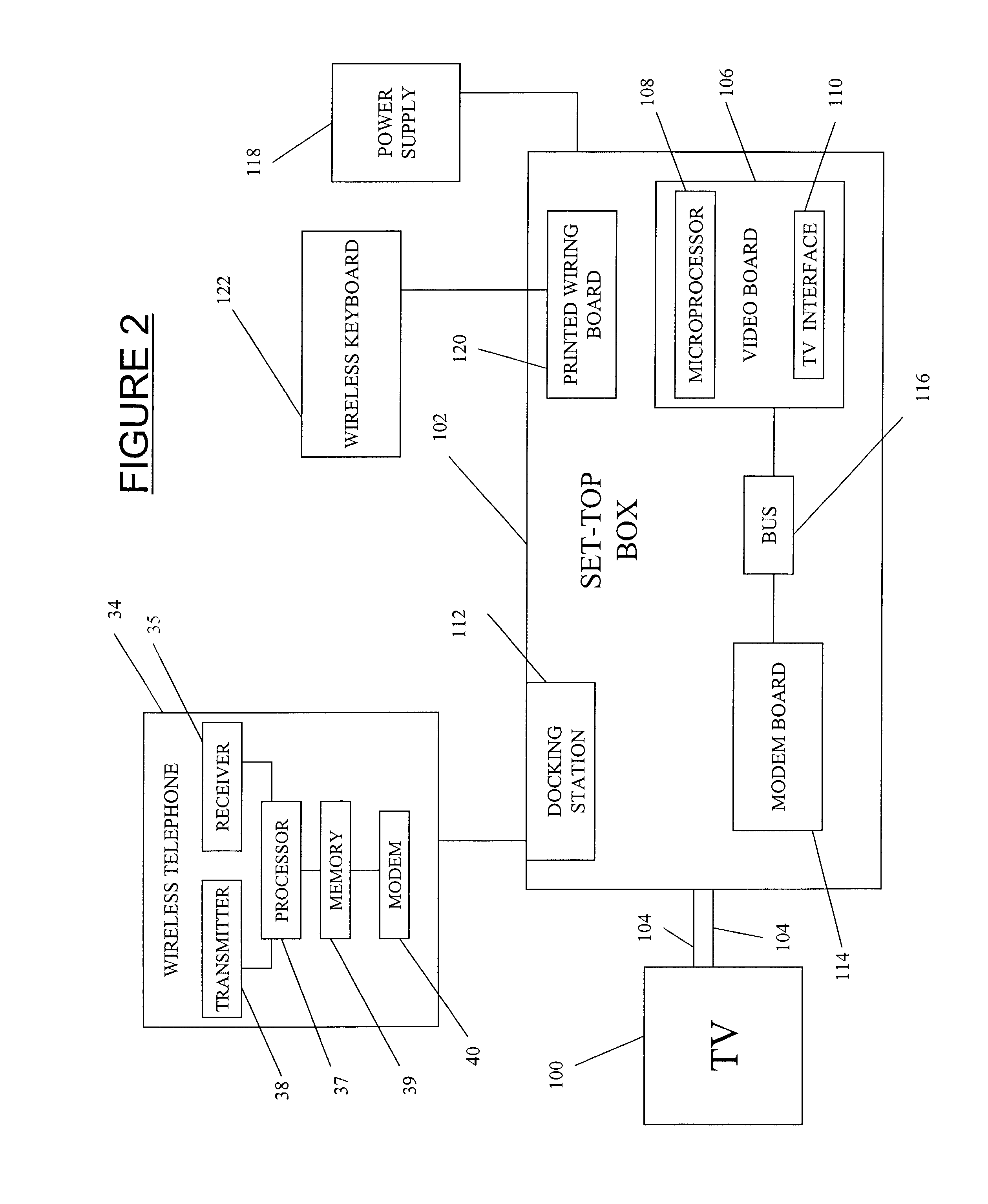 Method and systems using a set-top box and communicating between a remote data network and a wireless communication network