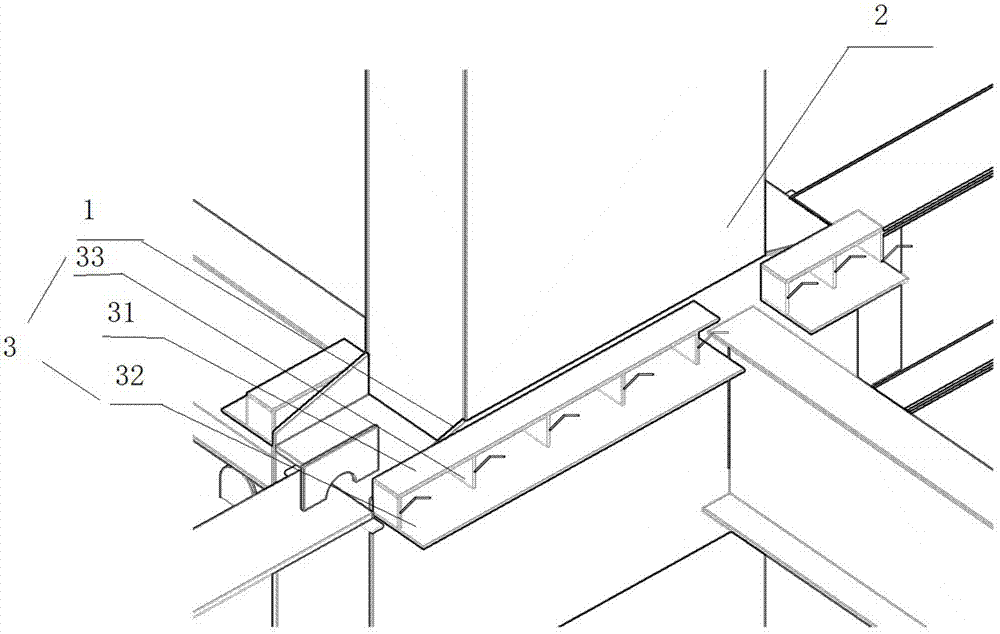 Anti-grout-leakage prefabricated type connecting structure for steel structure building