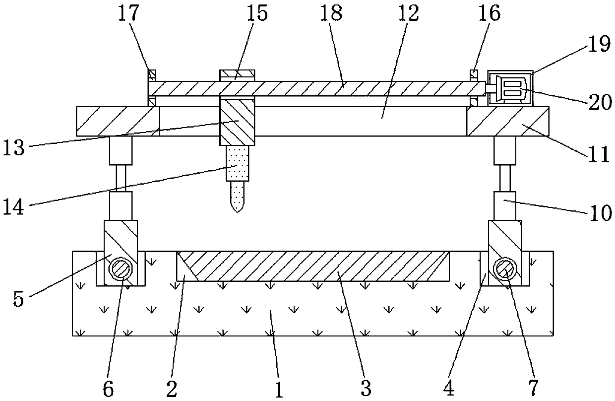 Welding device for mechanical manufacturing and with smoke discharging function