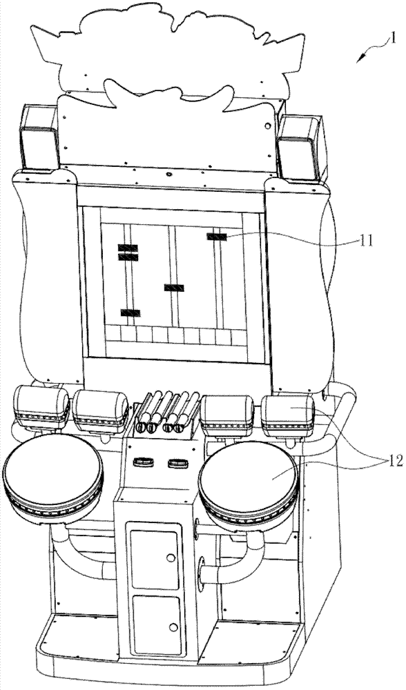 A game player and a method for continuously playing music according to a time of an input operating portion being started