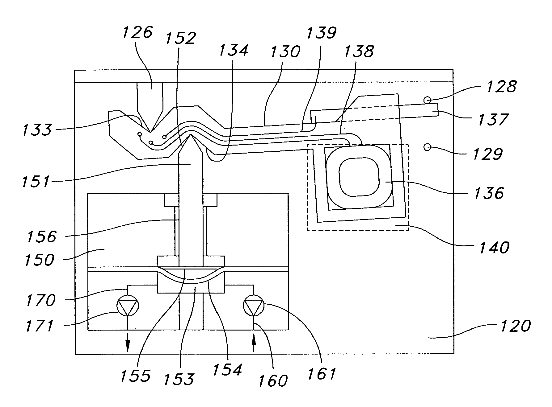 Actuator system comprising lever mechanism