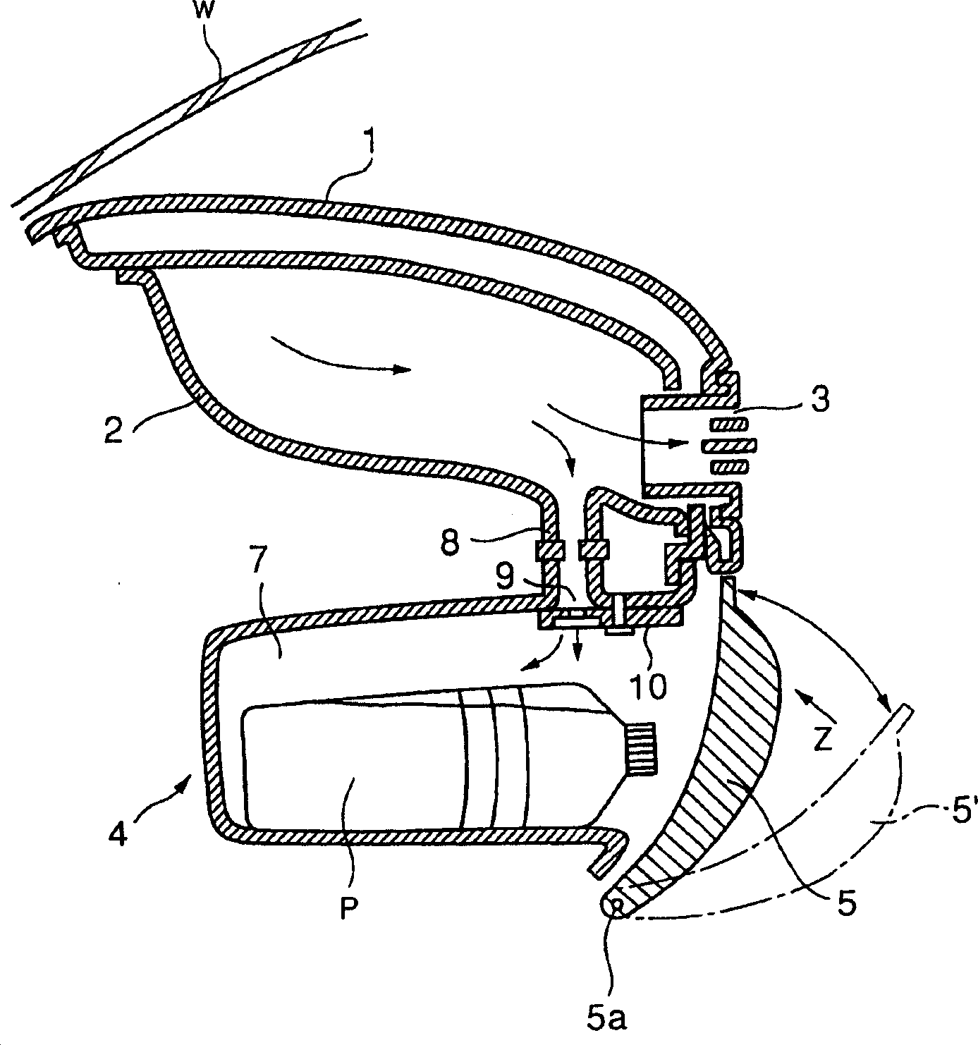 Glove box with air conditioning box