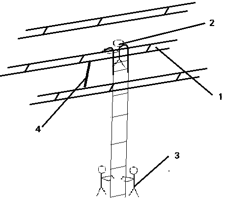 Same-tower double-circuit power transmission line phase-to-phase limiting live working method