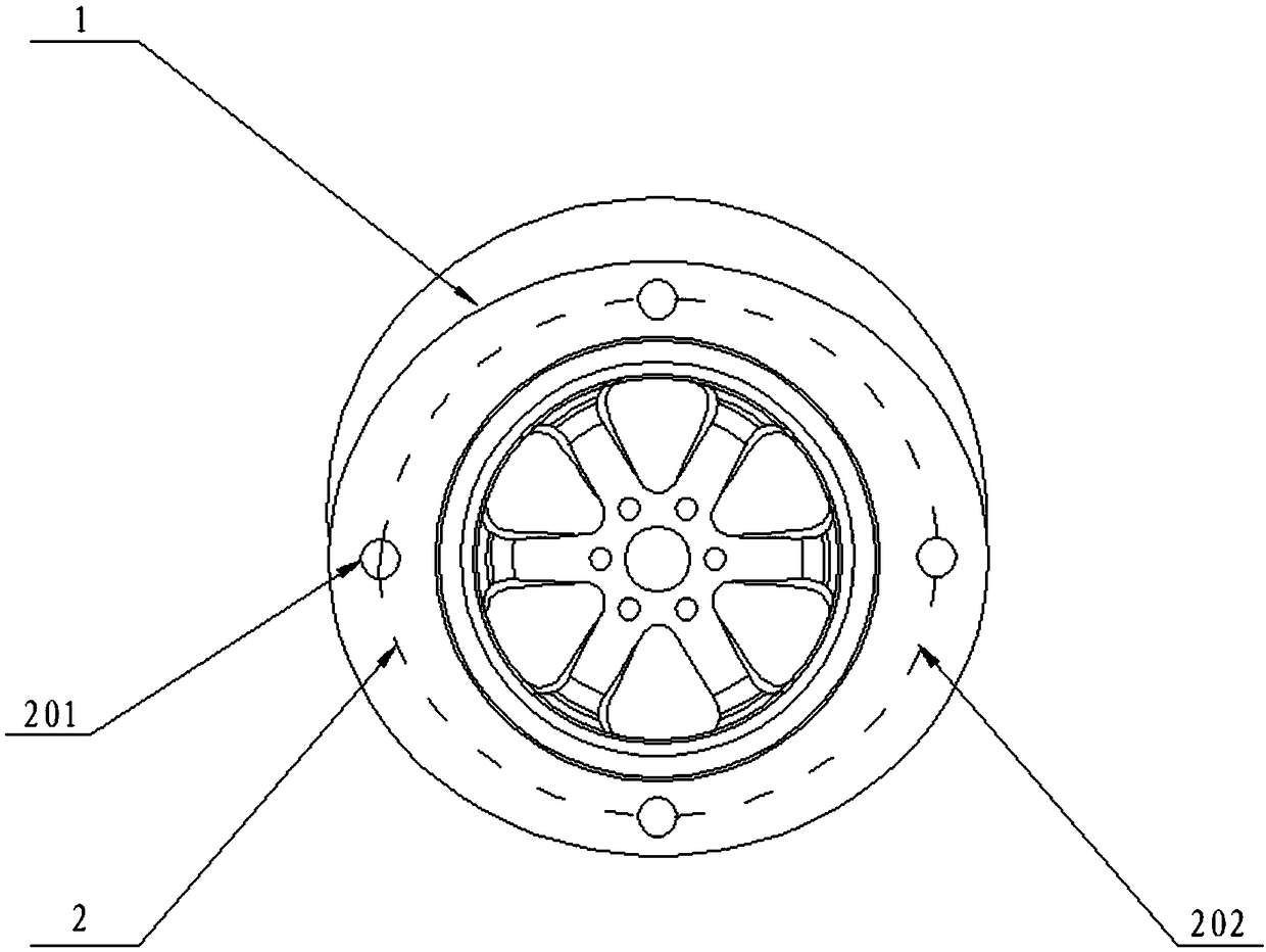Elastic-film-type tire burst and side turning preventing tire structure