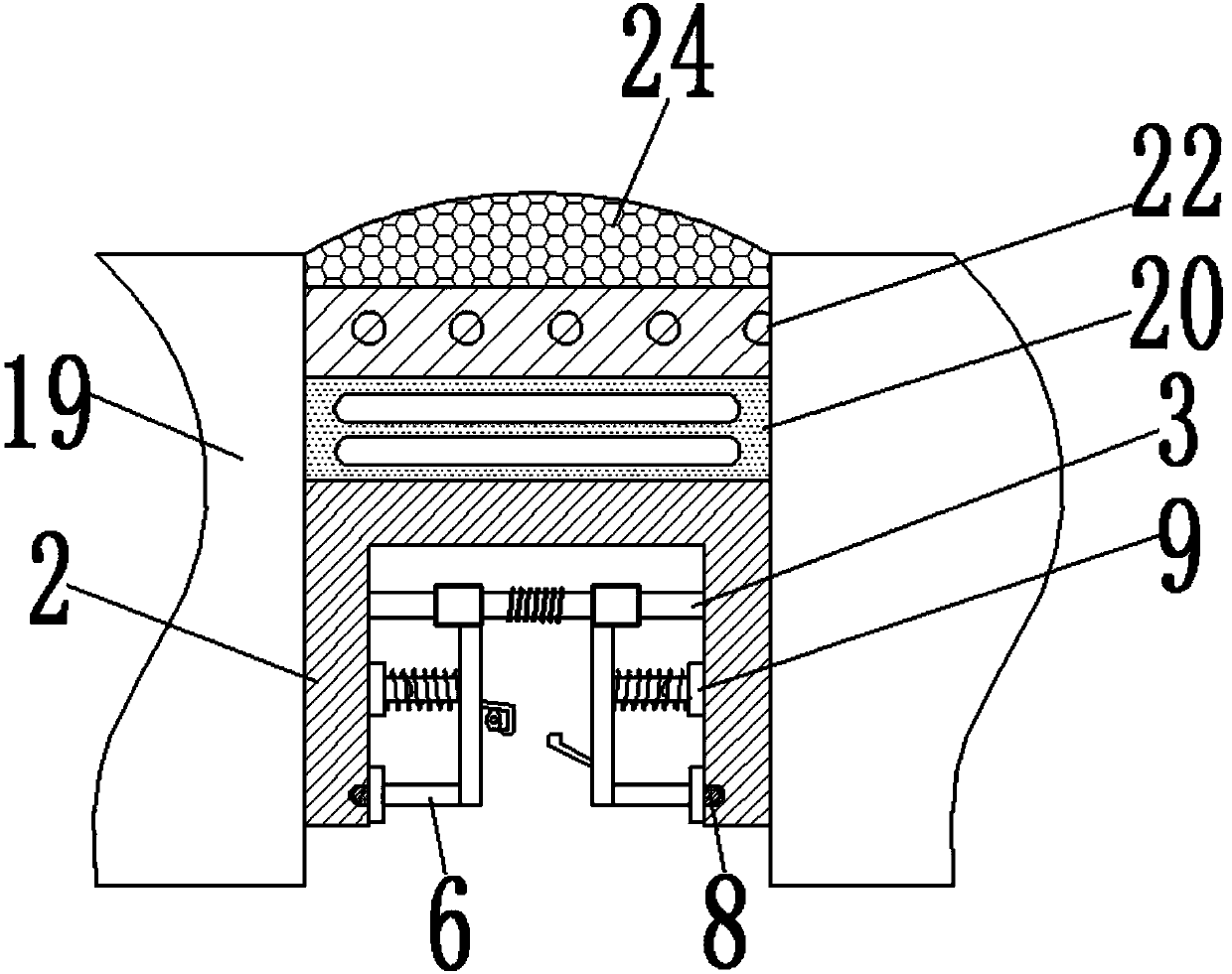 Steel structure bridge pavement expansion joint filling and covering device