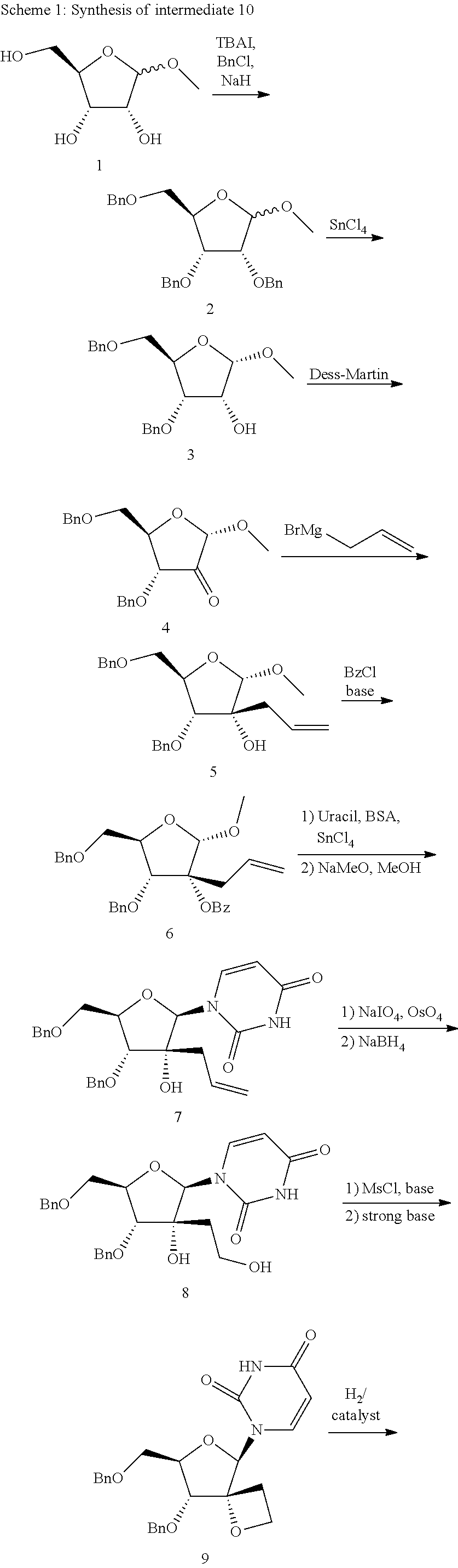 Uracyl Spirooxetane Nucleoside Phosphoramidates