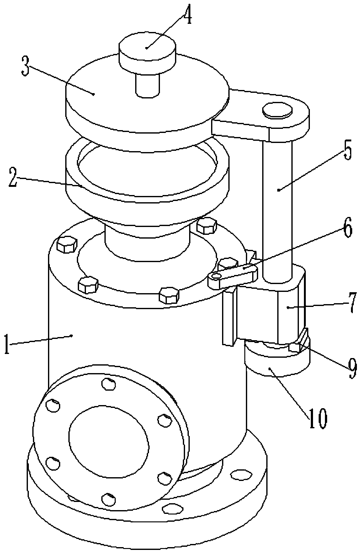 A waist wheel flowmeter that can be used in dark environment