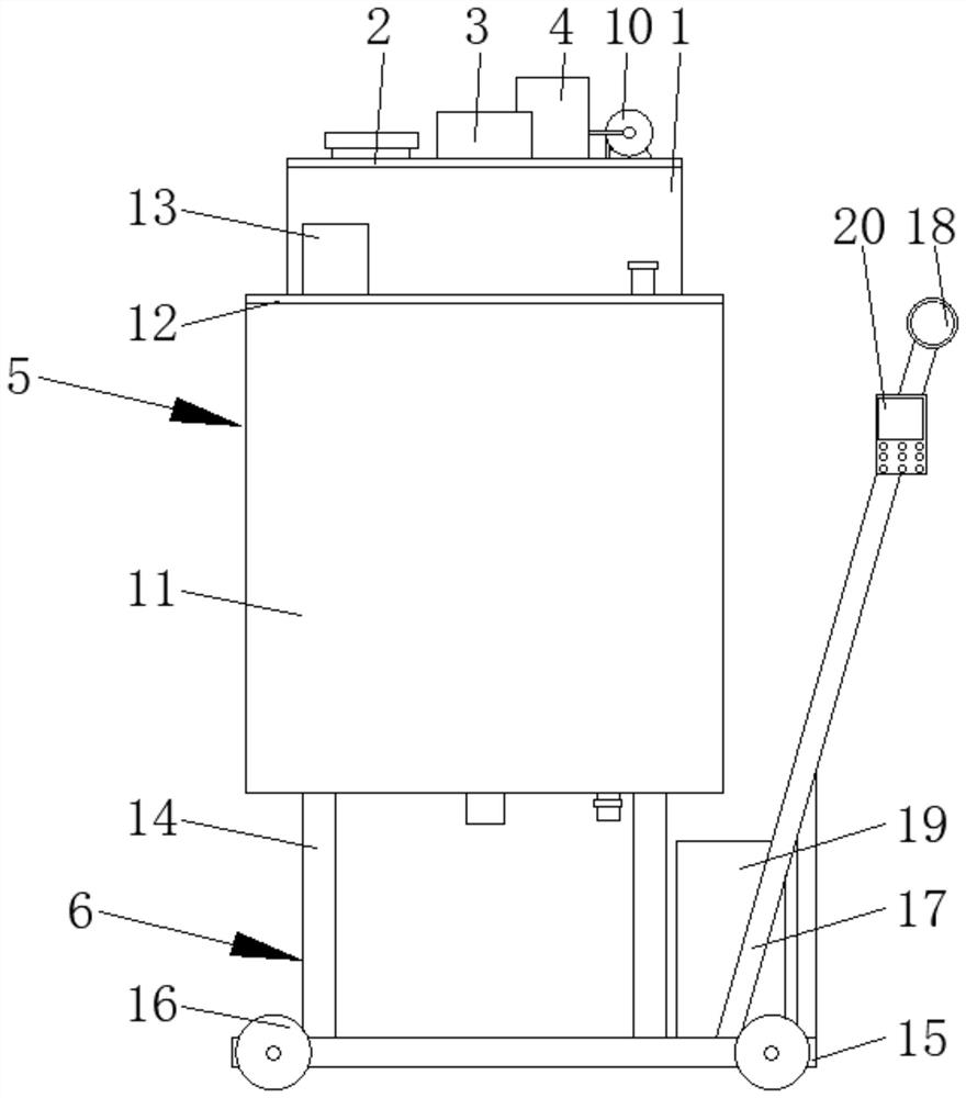 Detection stirring equipment for food detection