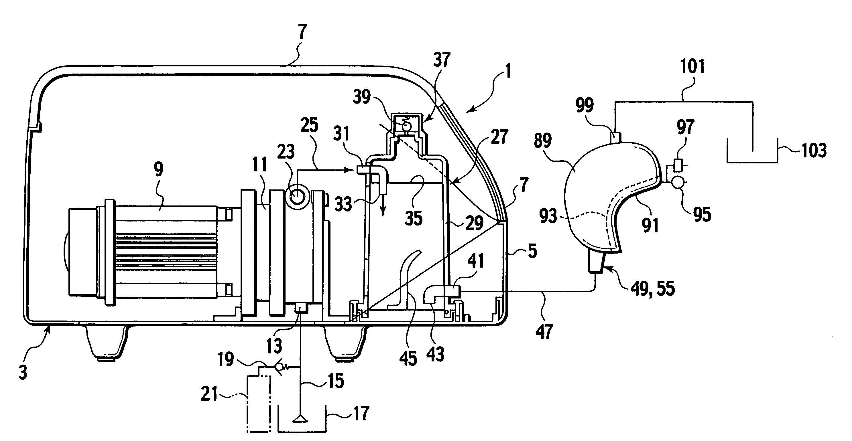 Microbubble generating device and hair washing device utilizing the same