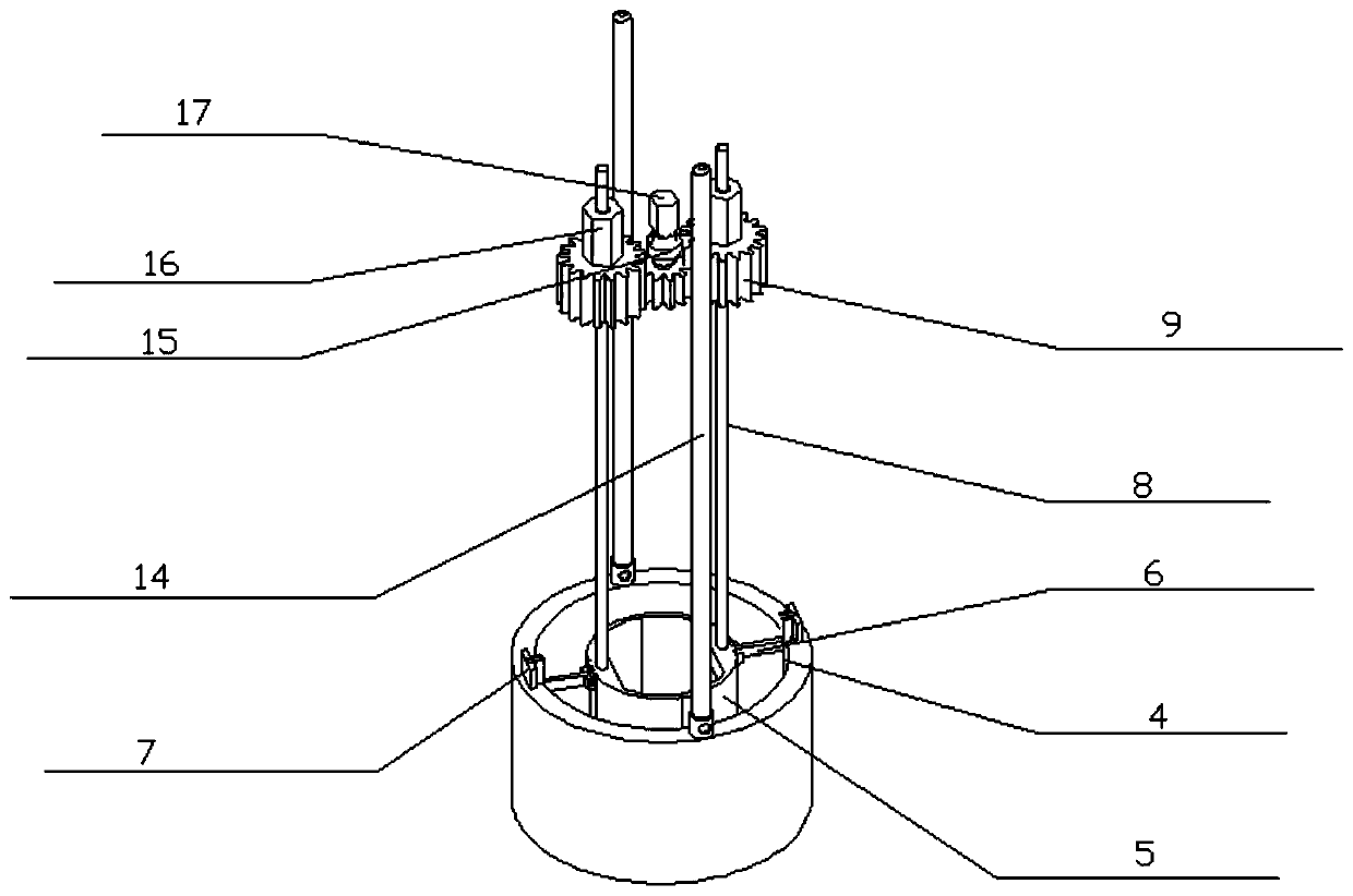 A device for automatically picking up discs in stacks and placing multiple discs individually