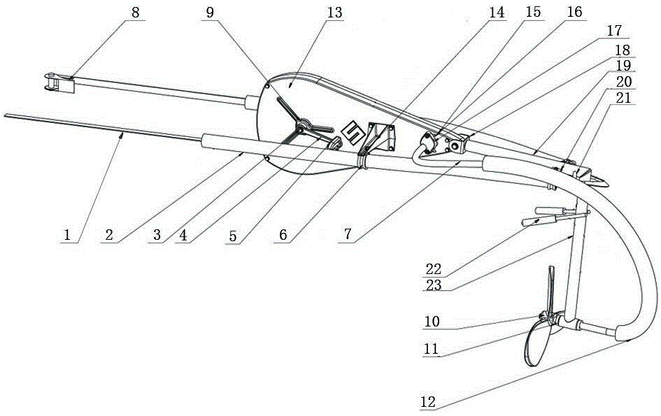 Pedal thruster for boats