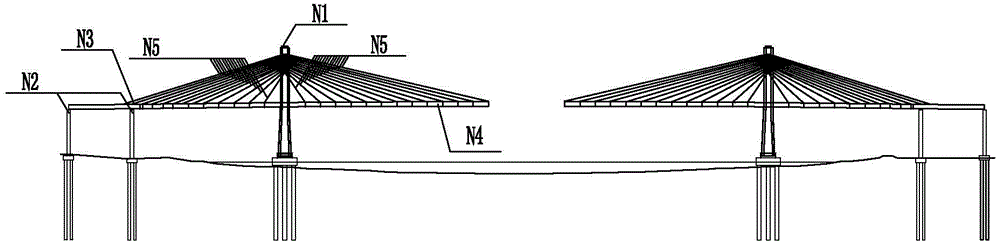 Main beam cable-stayed suspension forming technological method for self-anchorage type suspension bridge