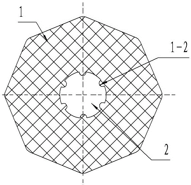 Octagonal ring of brake cable