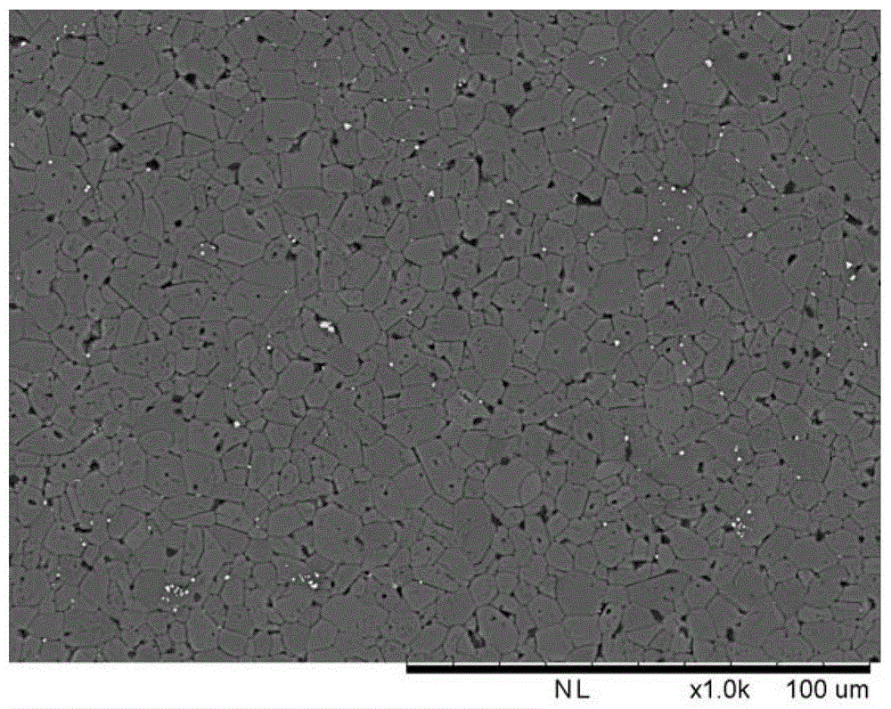 A kind of preparation method of dense silicon carbide ceramics without boron or rare earth elements