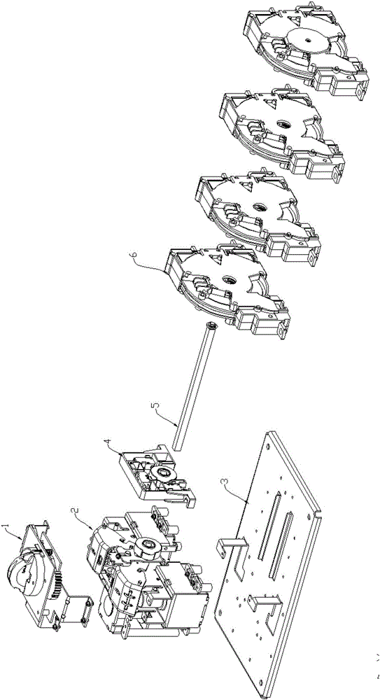 The contact mechanism of the switching device that can realize three states