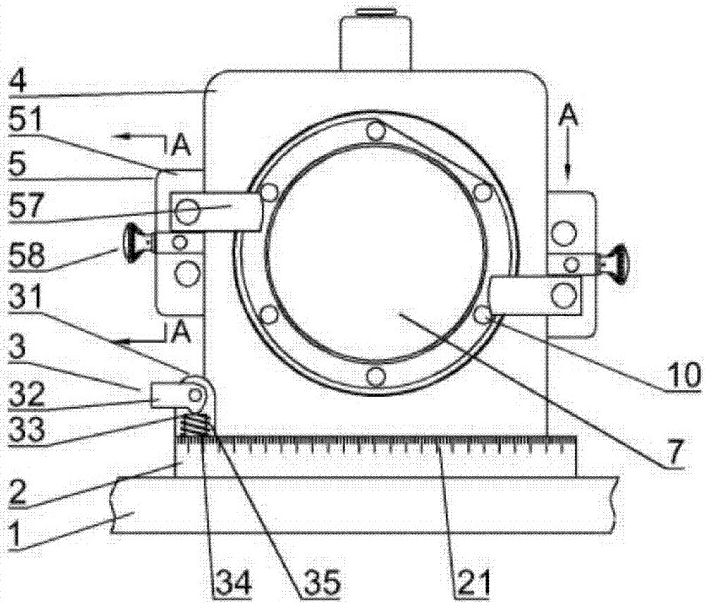 Double-face synchronous positioning device for machining of bearing block numerical control milling machine