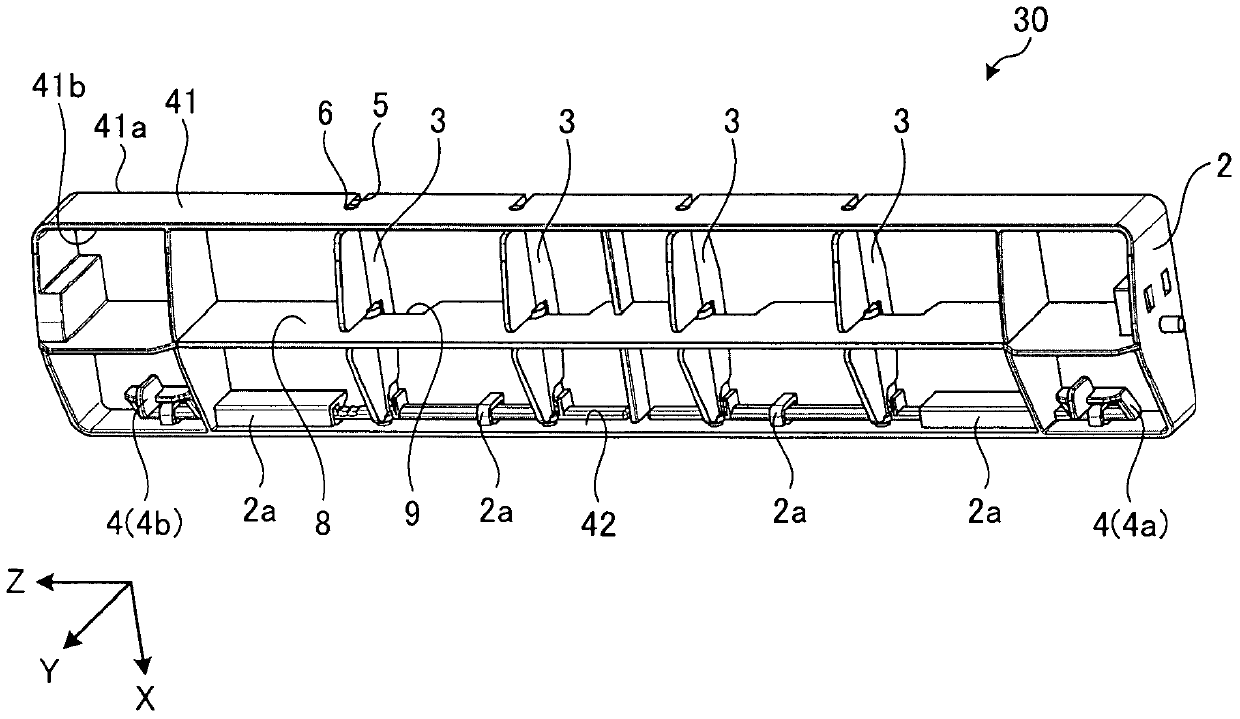 Outlet unit and air supply device