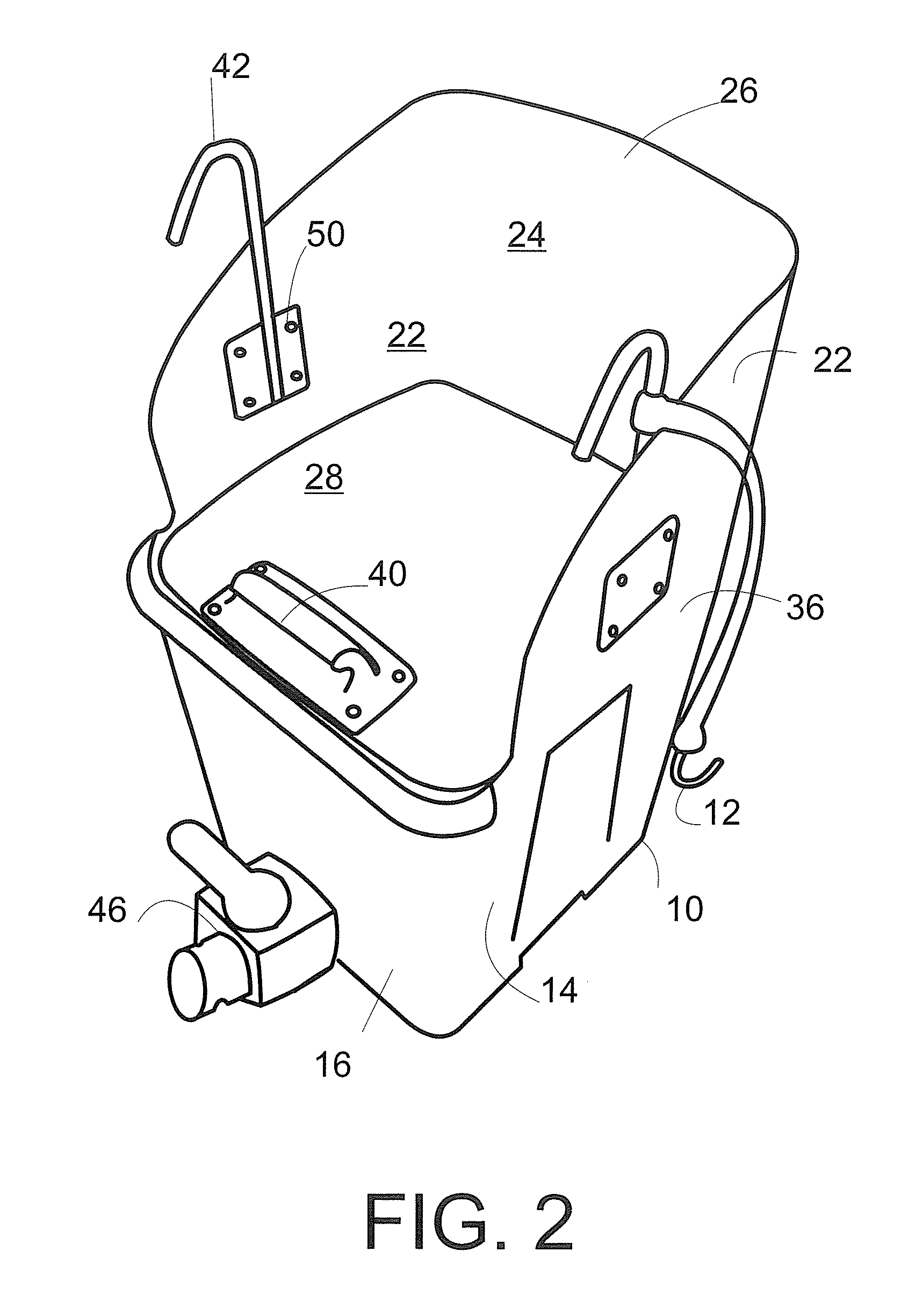 Apparatus and method for collection of wet concrete residue from dispensing element of concrete delivery vehicles