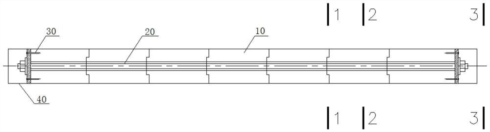 Segmental assembled prestressed steel-wood combined truss rod piece and mounting method thereof