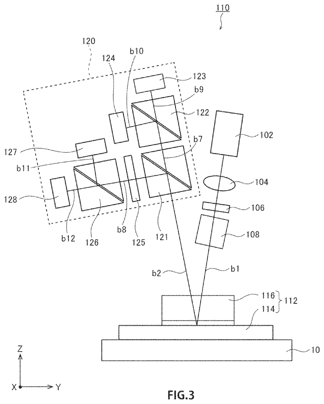 Relative position detection means and displacement detection device