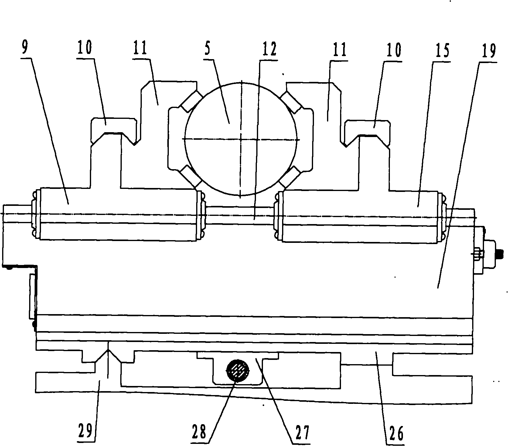 Workpiece positioning and clamping device for thread cutting machine