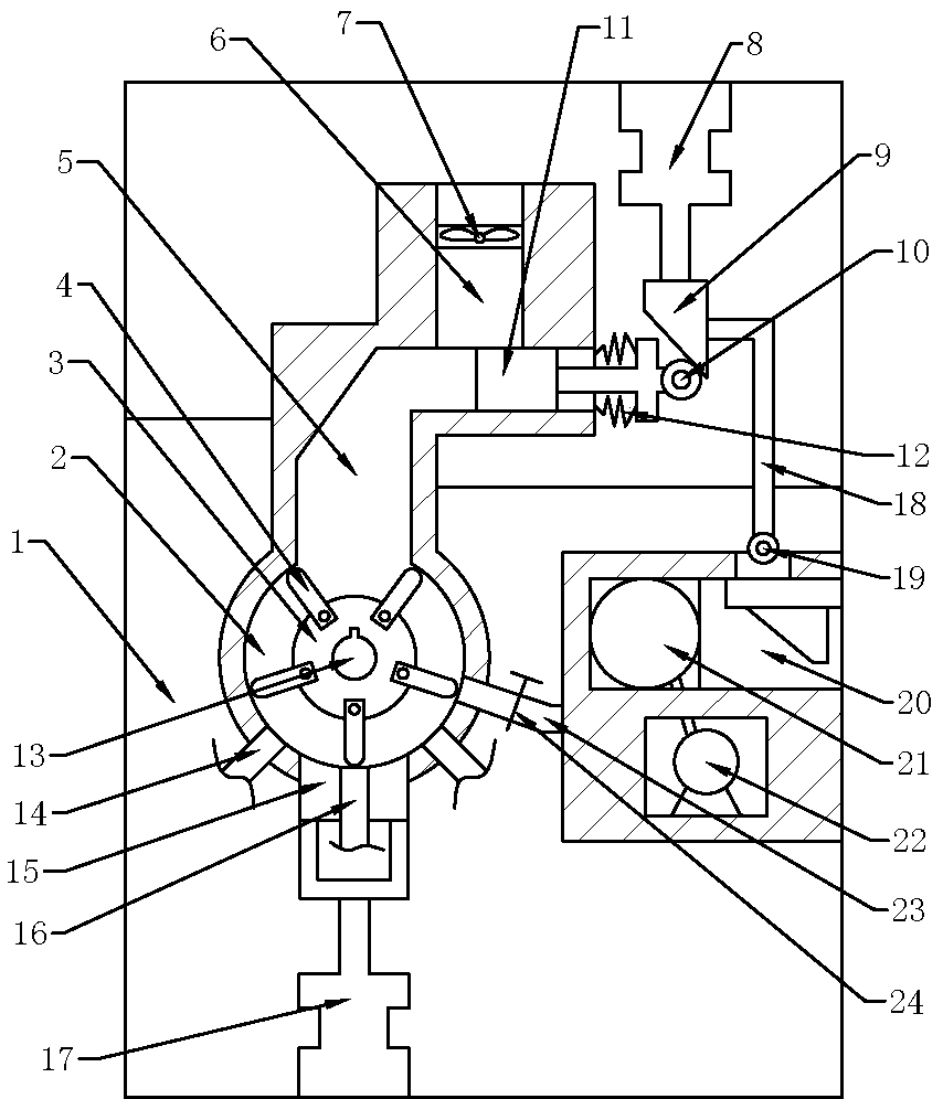 Device for shredding waste plastic