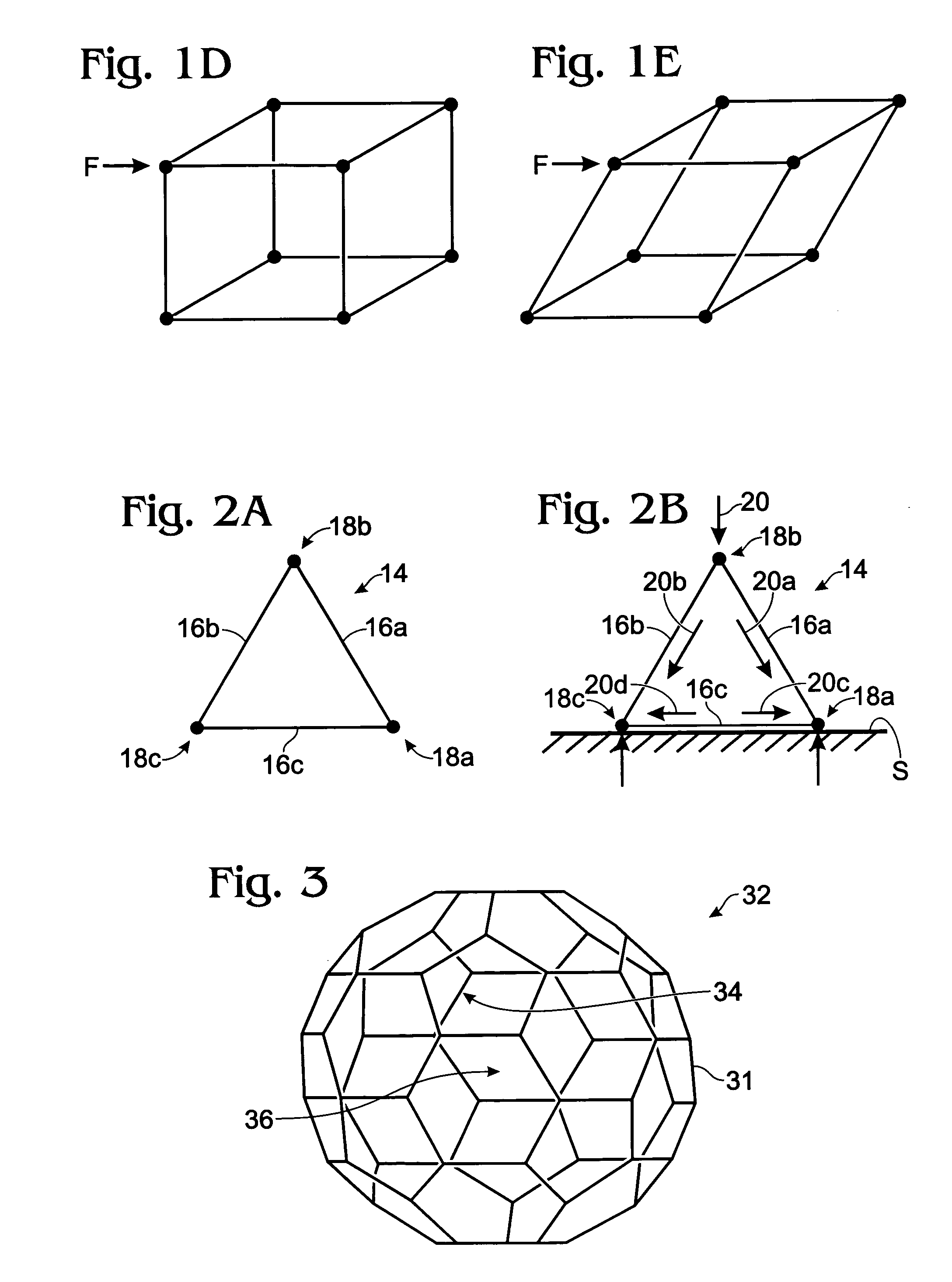 Structural fabrics employing icosahedral elements and uses thereof