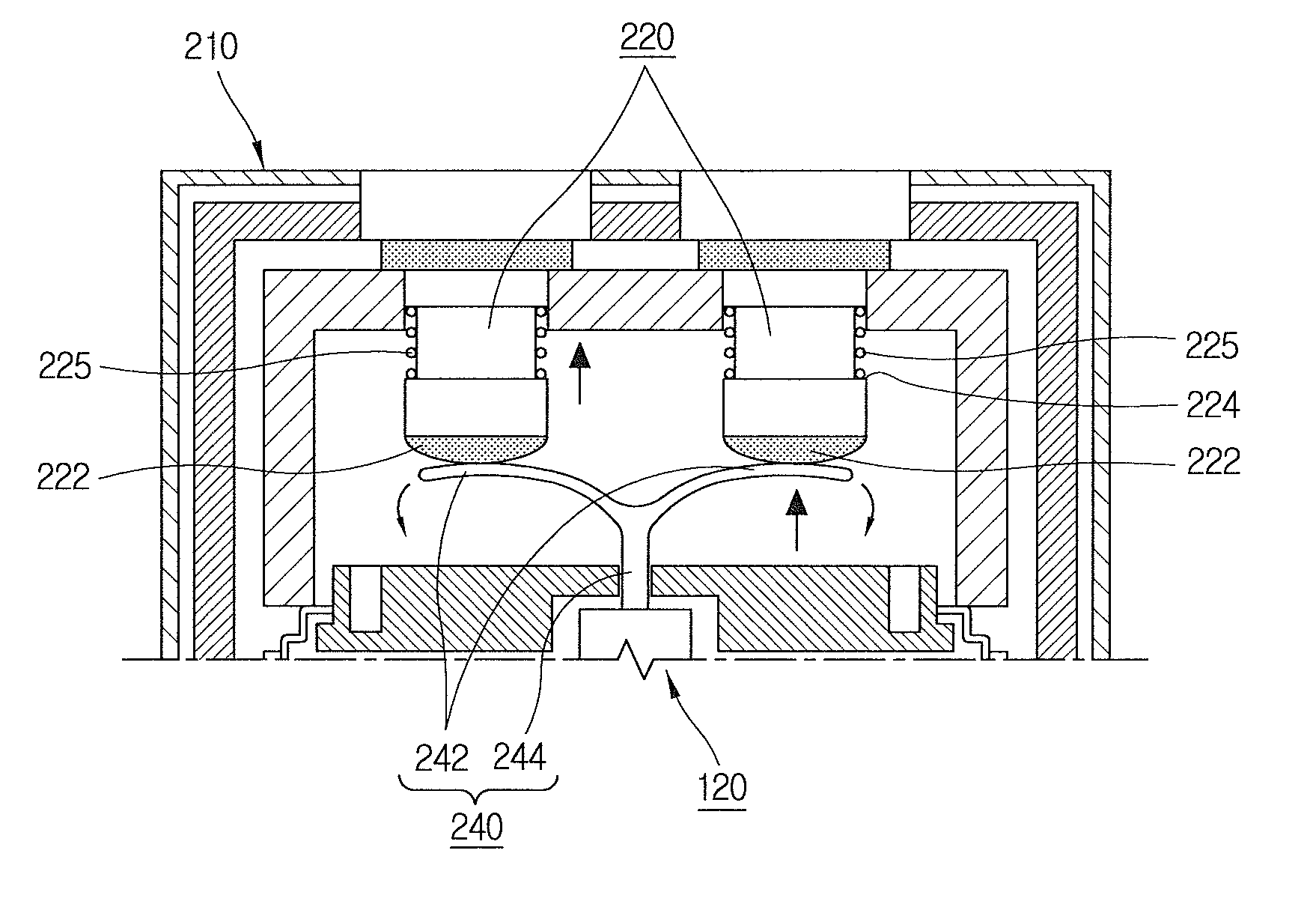 Electromagnetic switching device