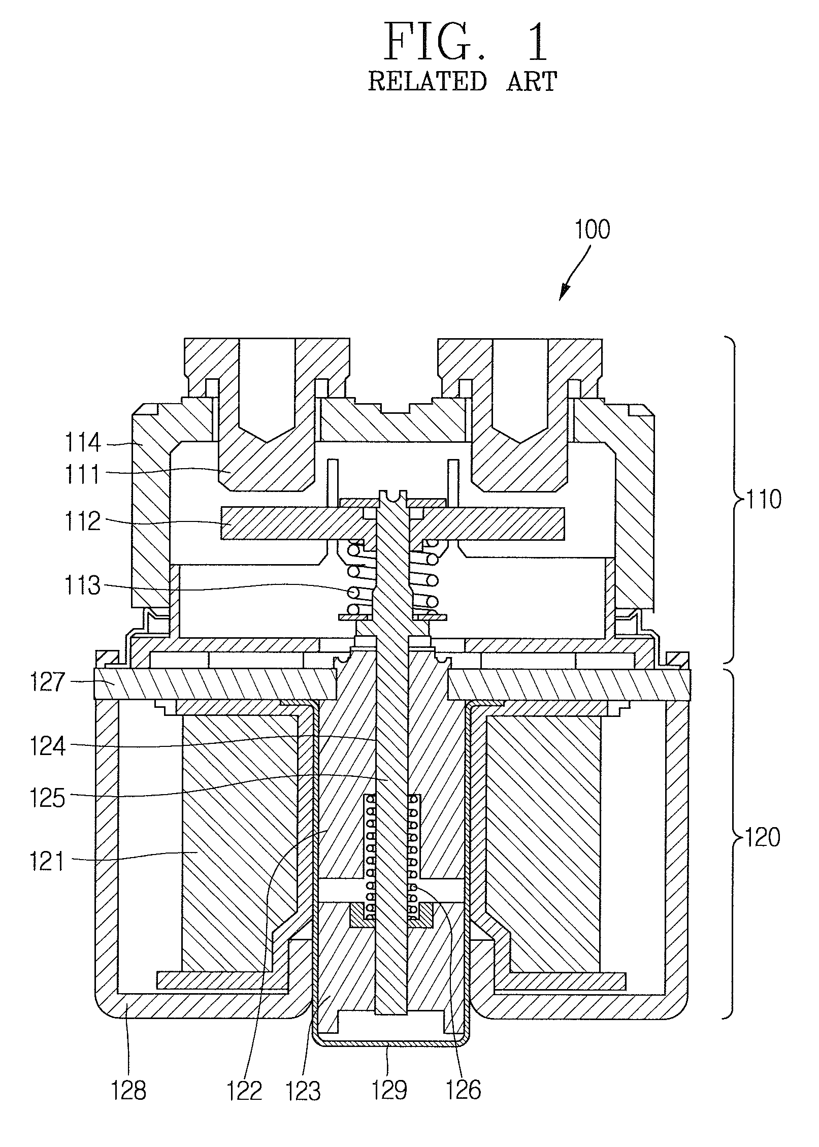 Electromagnetic switching device