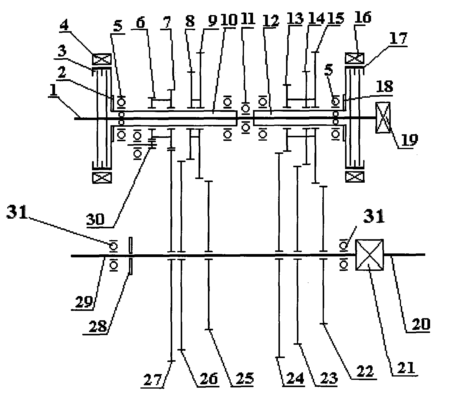 Double-clutch automatic speed changer