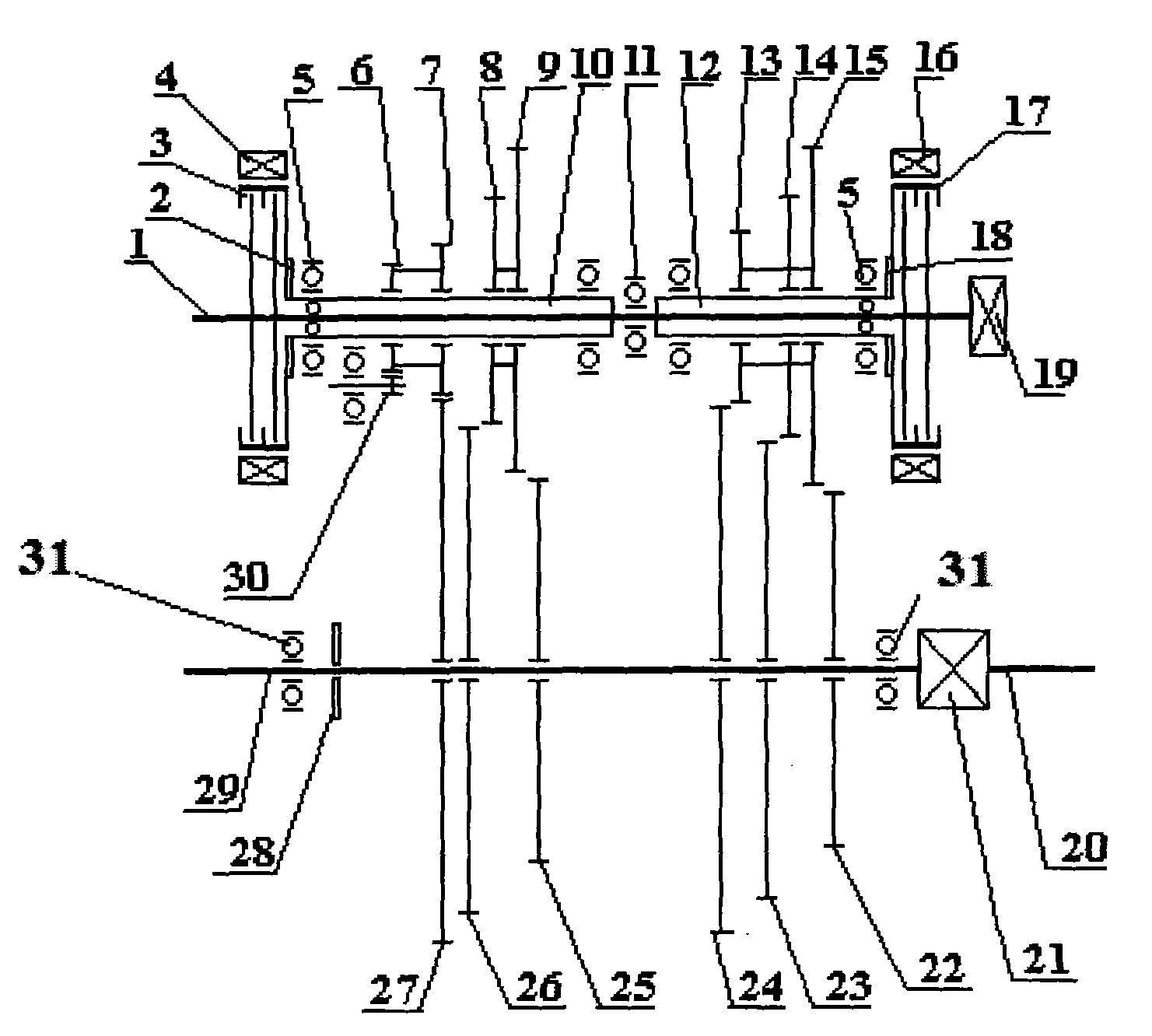 Double-clutch automatic speed changer