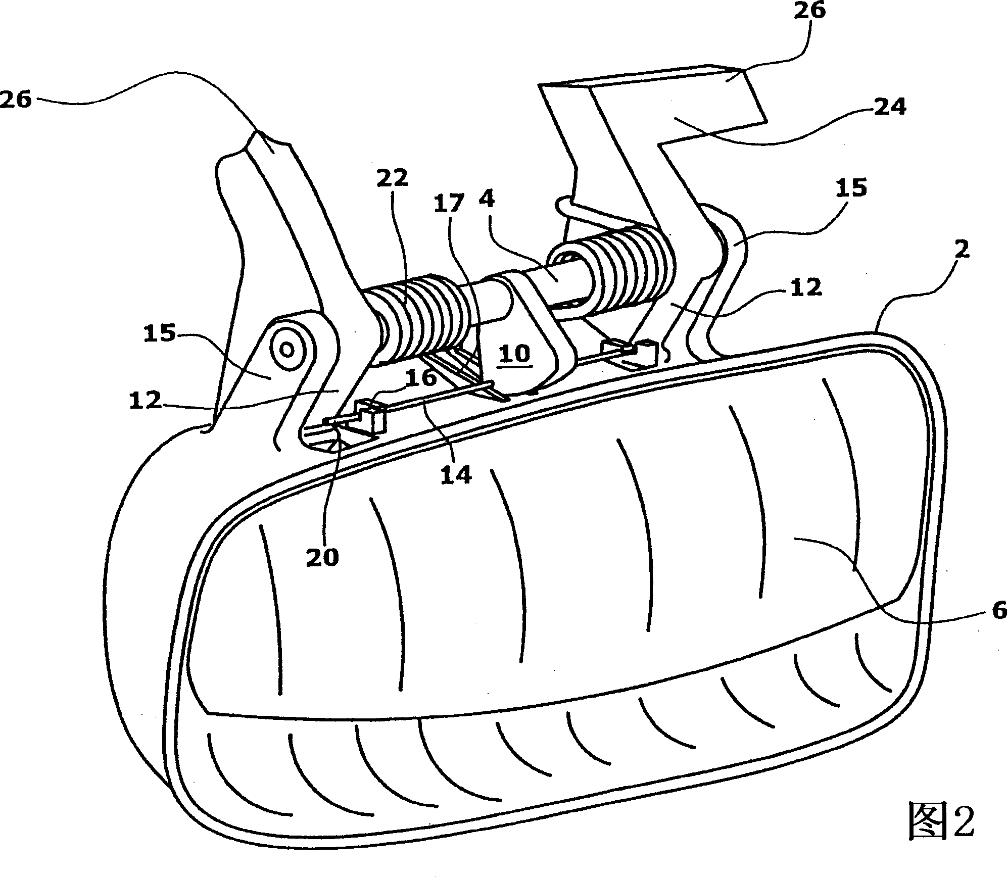 Outside door handle and method for automatically blocking the pivotal motion of an outside door handle in the event of a side impact