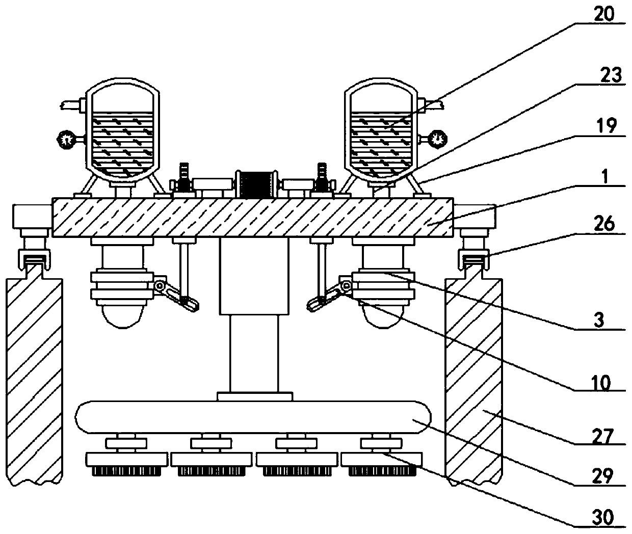 Pig house cleaning equipment for pig breeding