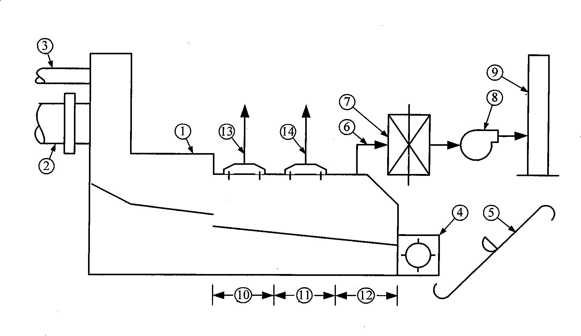 Control method for getting wind process for kiln hood waste heat boiler in dry cement residual heat utilization and apparatus thereof