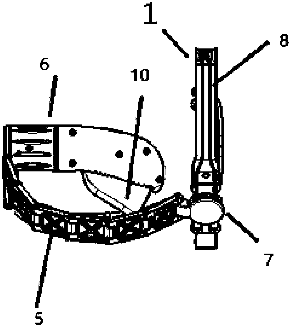 Three-dimensional bending controlling mechanical arm in hinge belt connection