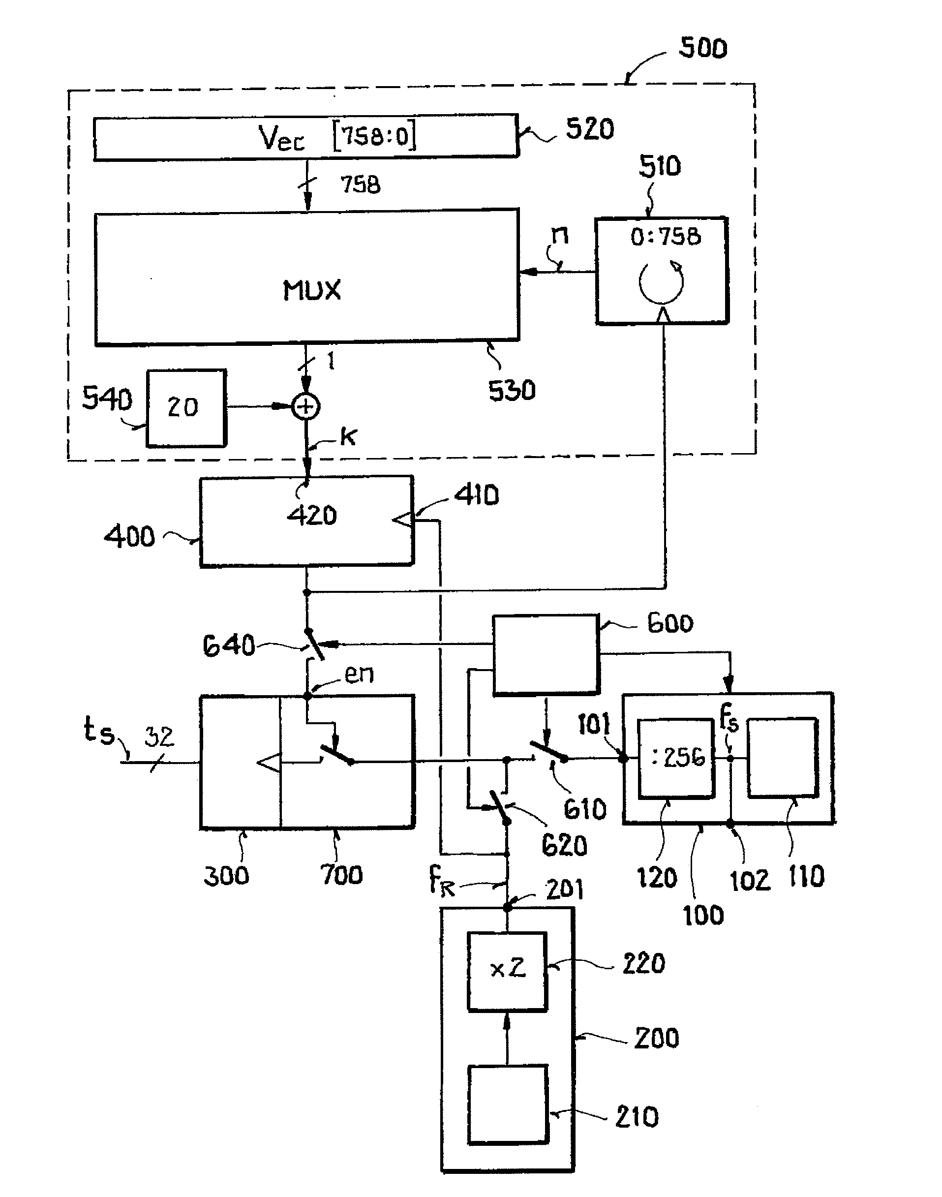 Circuit for a radio system, use and method for operation