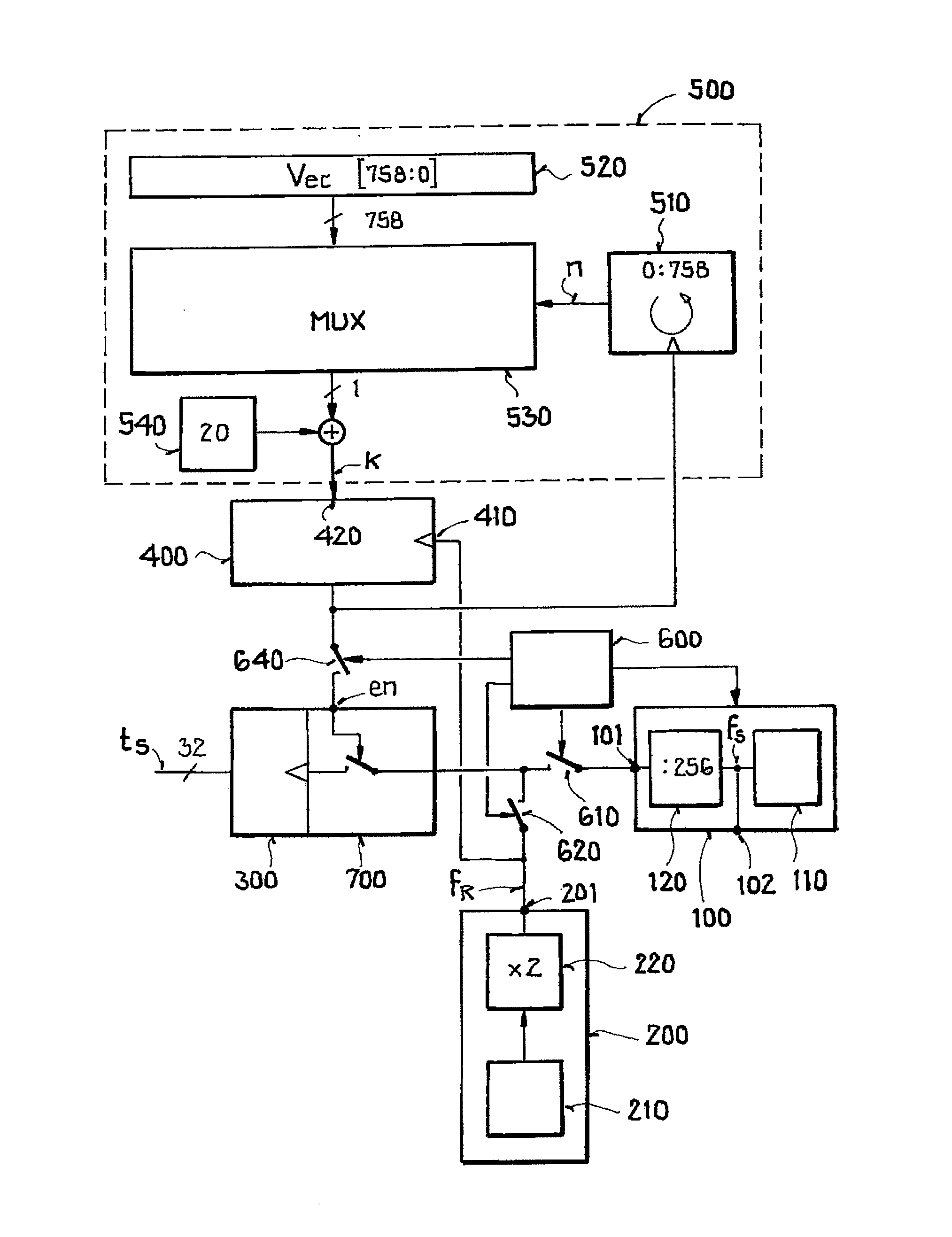 Circuit for a radio system, use and method for operation