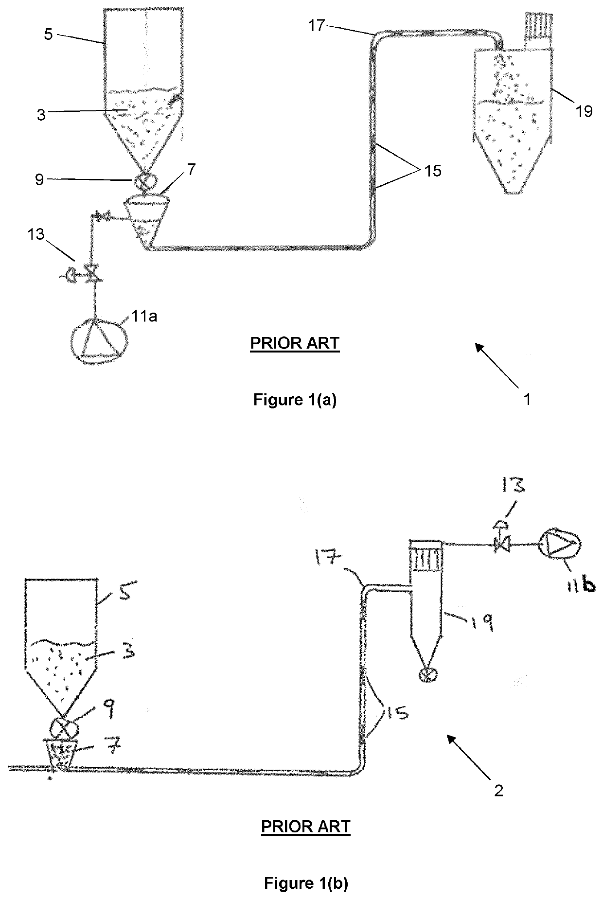 Material conveying apparatus with shut down valves