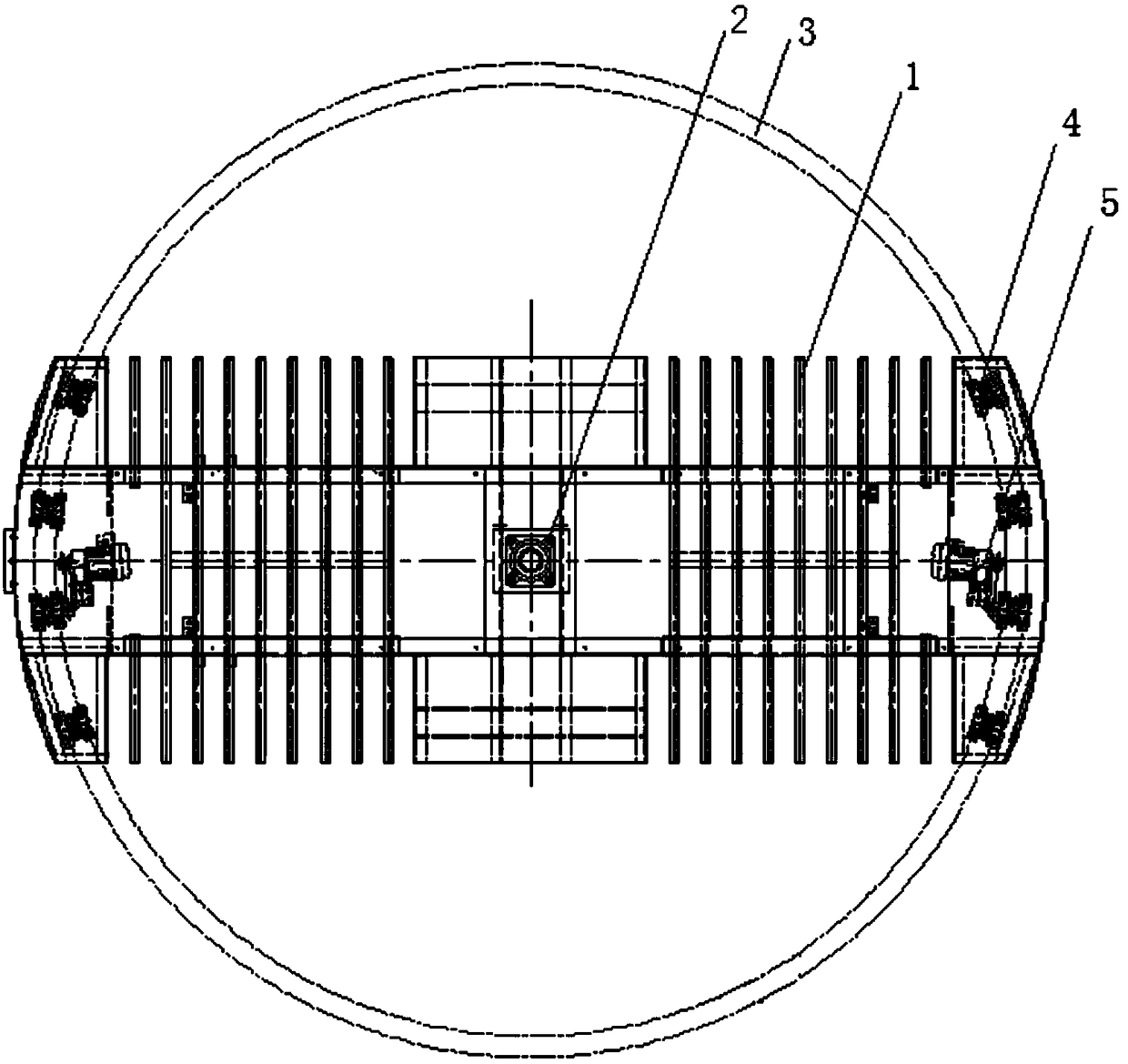 Overall-movable-type tower garage rotating disc device
