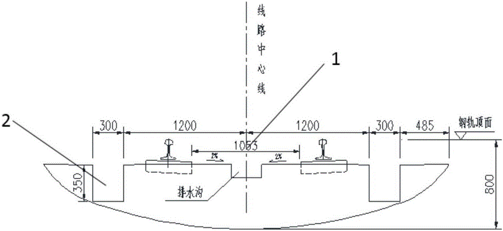 Rail vibration reduction ballast bed device