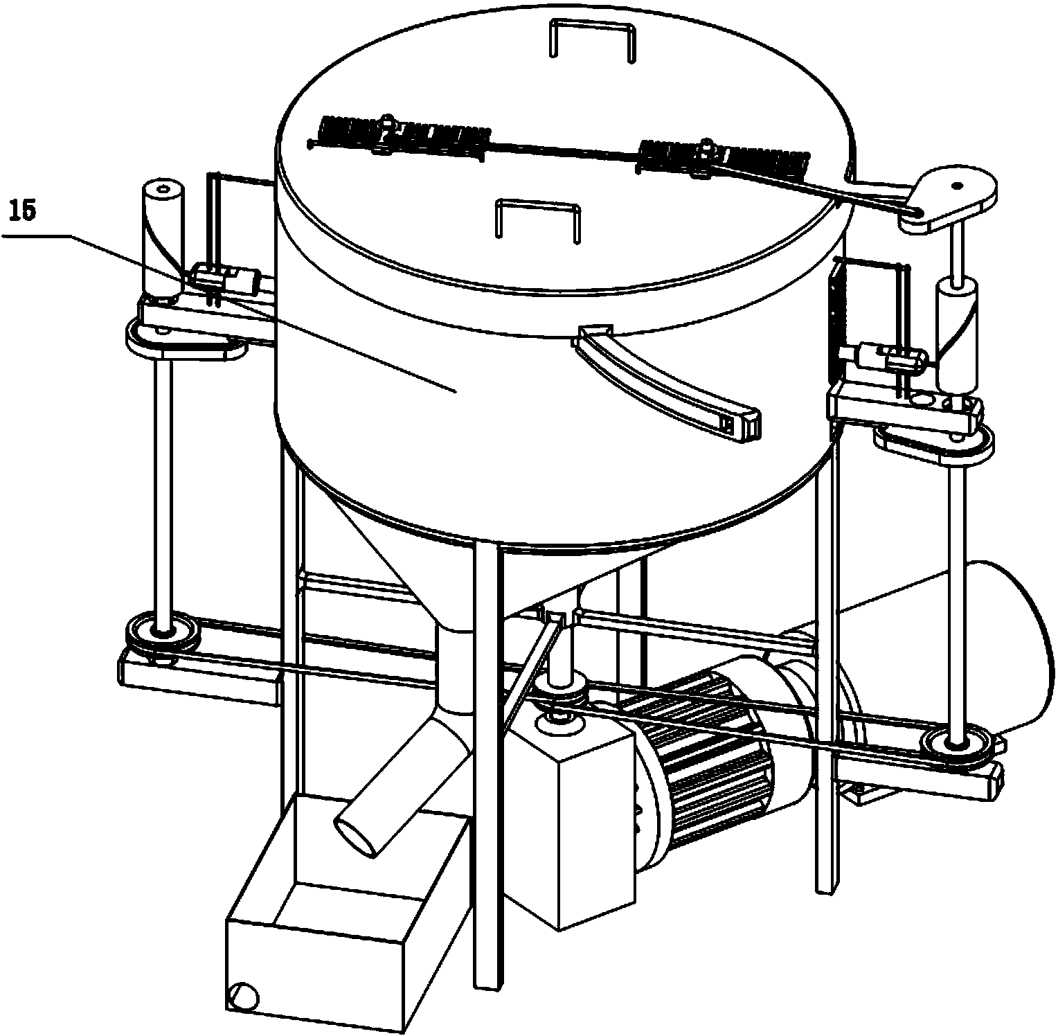 Tire recycling device for smashing waste tire based on high-pressure water jet