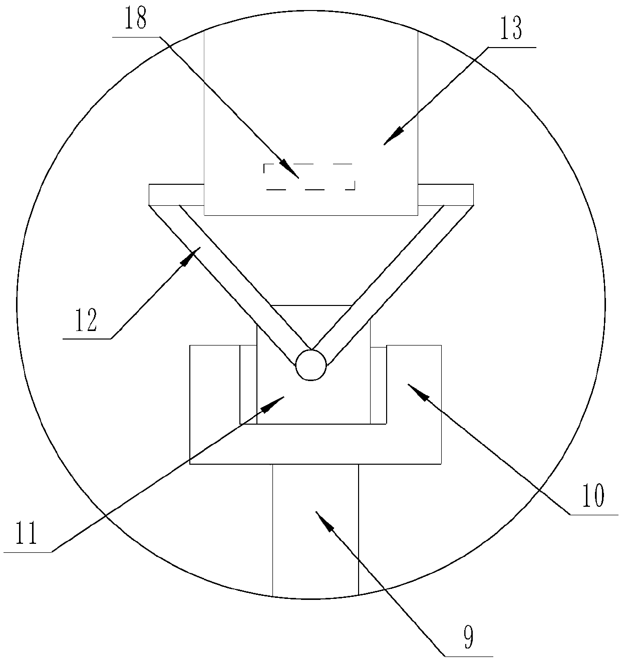 A rice bearing device for quantitative discharge