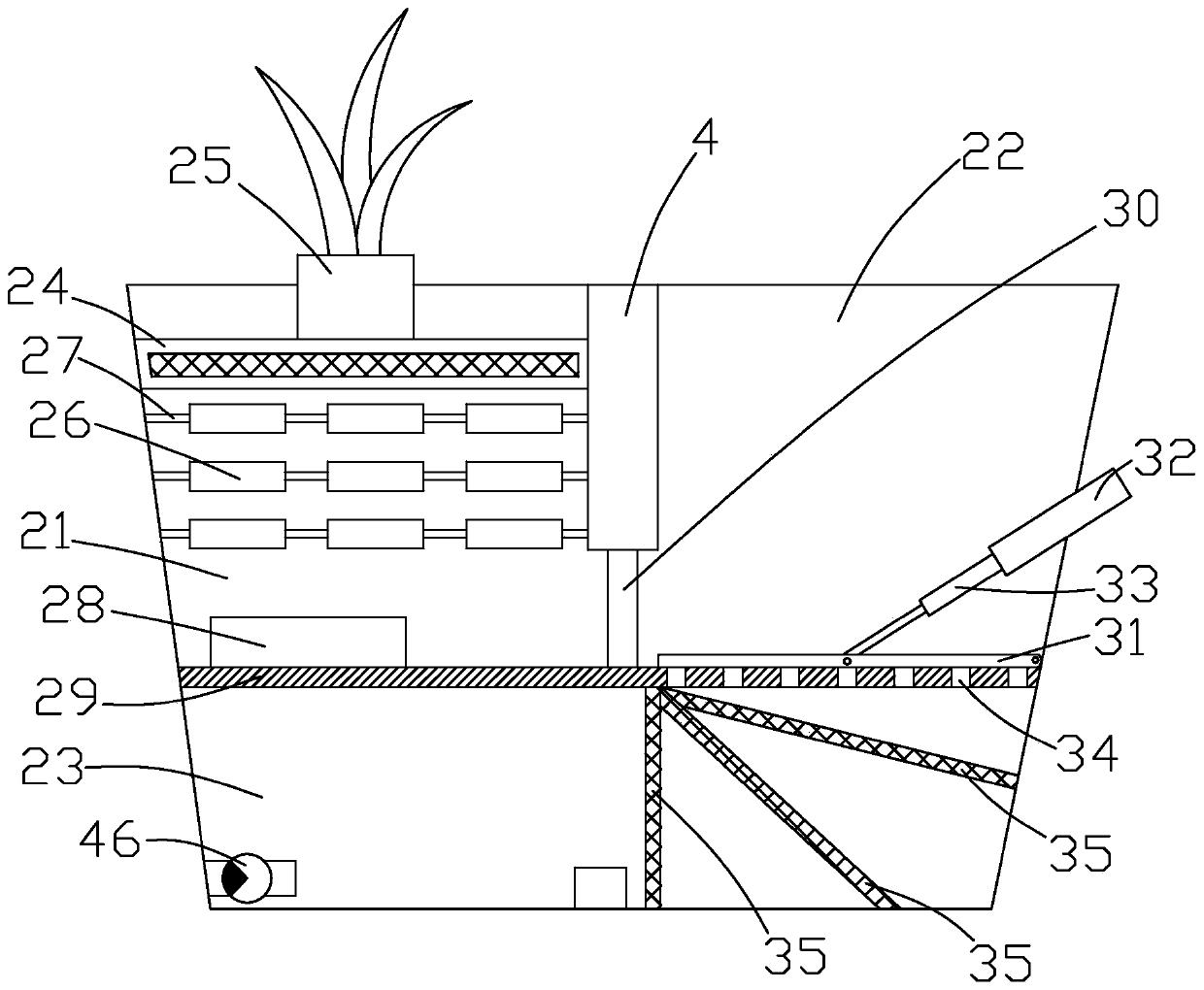 A regenerated water supply type lake water purification device and construction method